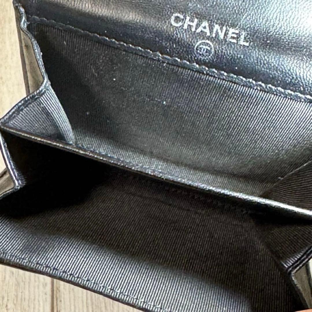 美品✨CHANELシャネル マトラッセ 小銭入れ シルバー ラム　パース