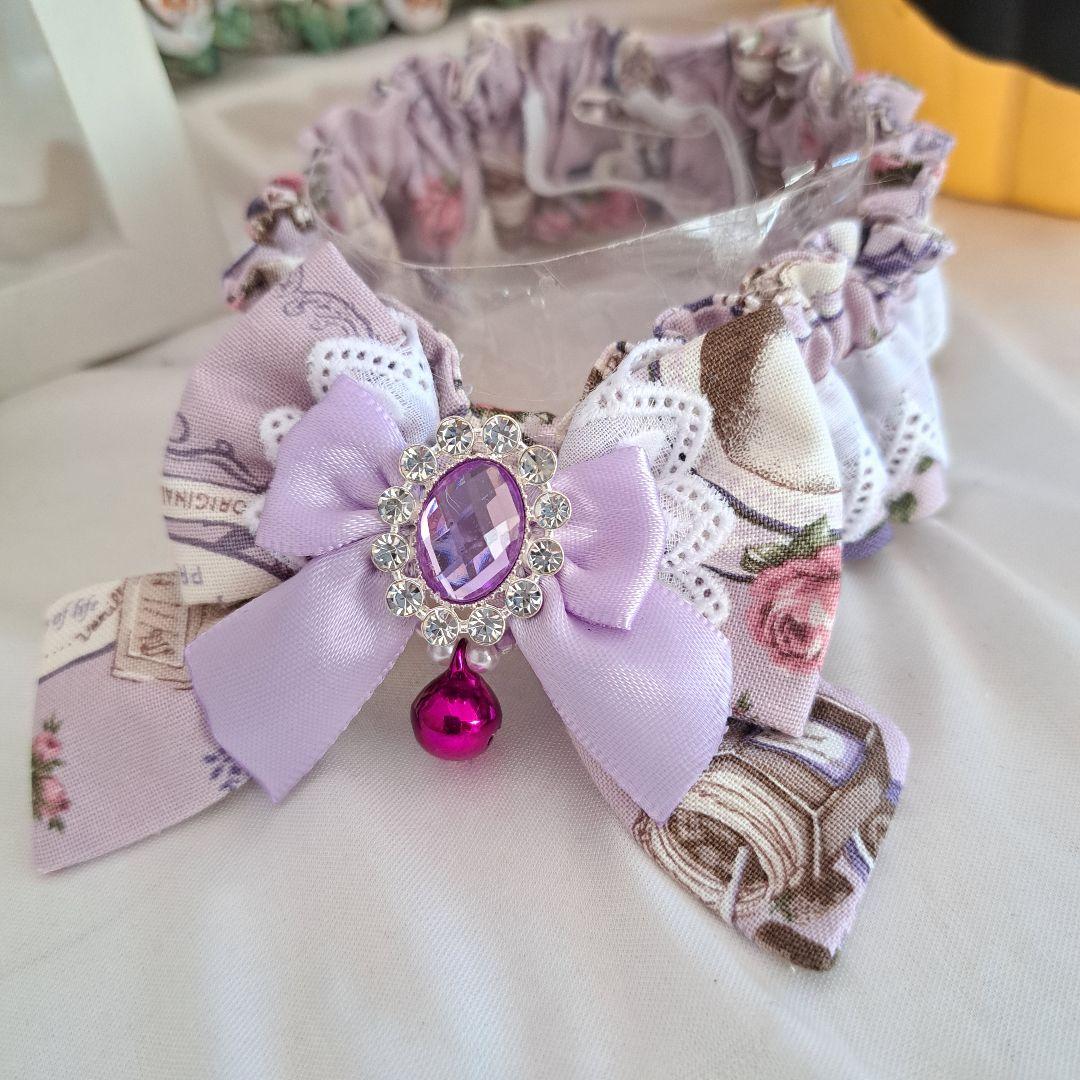 短毛シュシュ、ハロウィン限定、スイートロリータ(パープル)わんちゃん猫ちゃん用