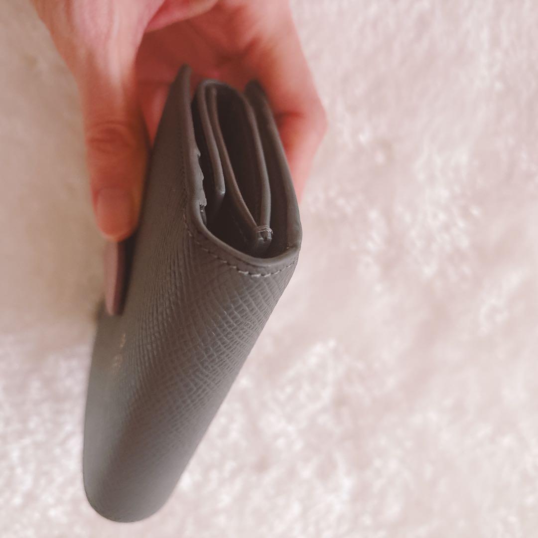 CELINE グレー/ピンク 二つ折り財布