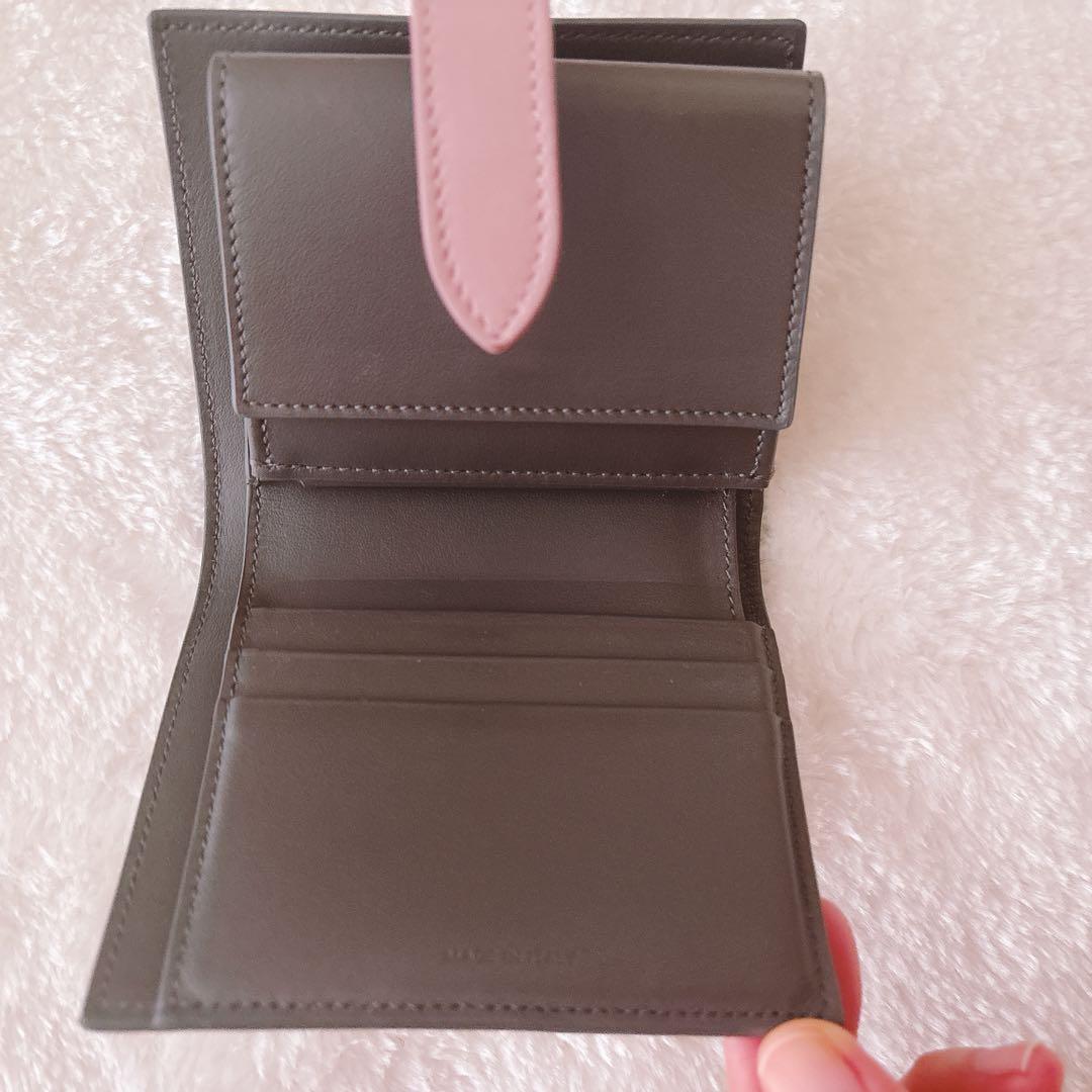 CELINE グレー/ピンク 二つ折り財布