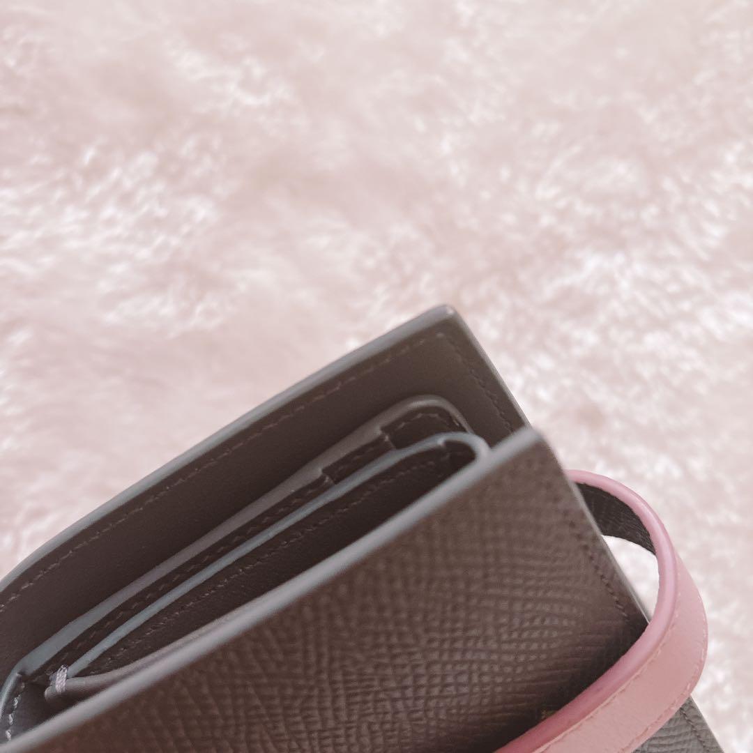CELINE グレー/ピンク 二つ折り財布