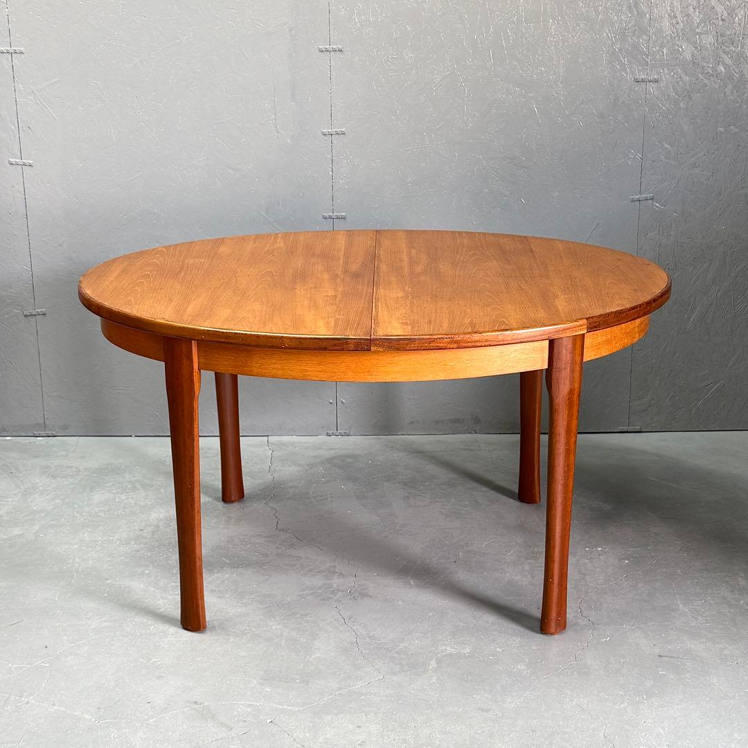 英国 ヴィンテージ チーク オーバルテーブル(401) 脚着脱可