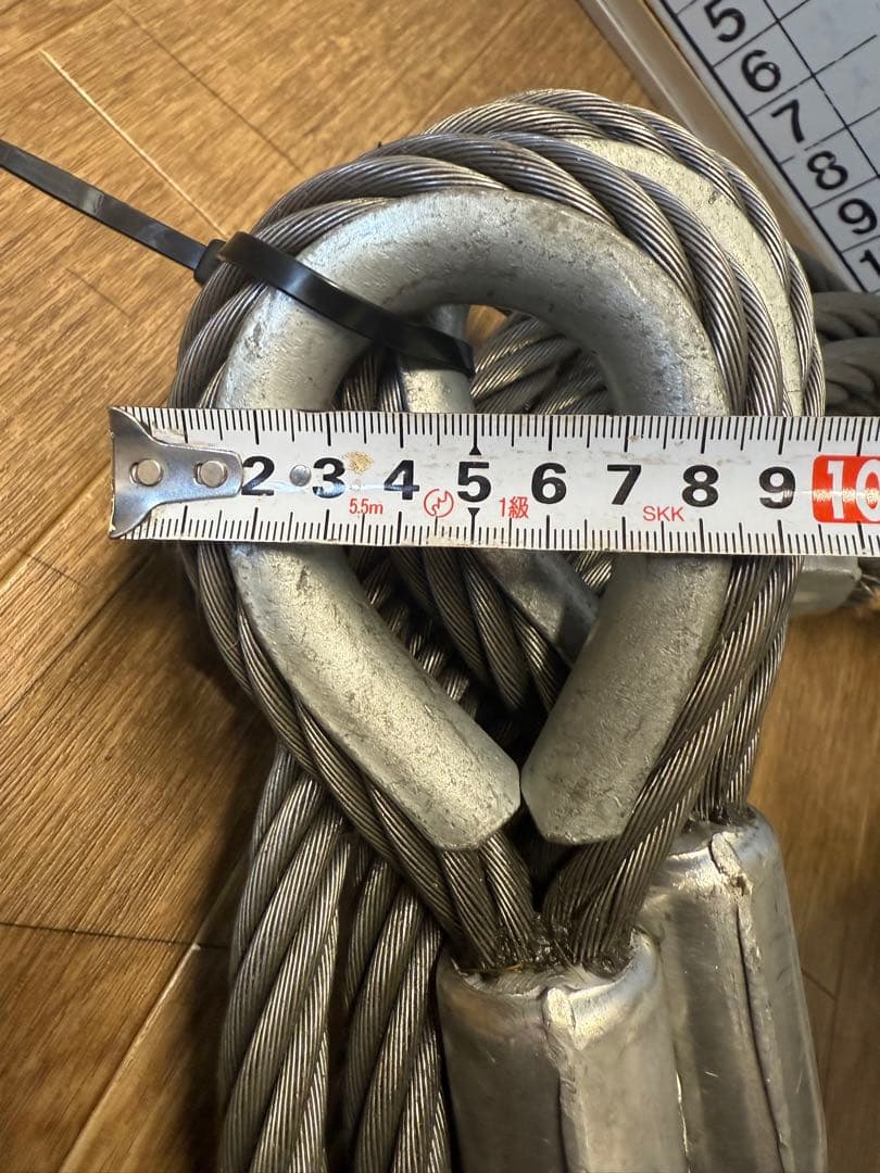 玉掛けワイヤーロープユニック16N　工事用品　4本セット