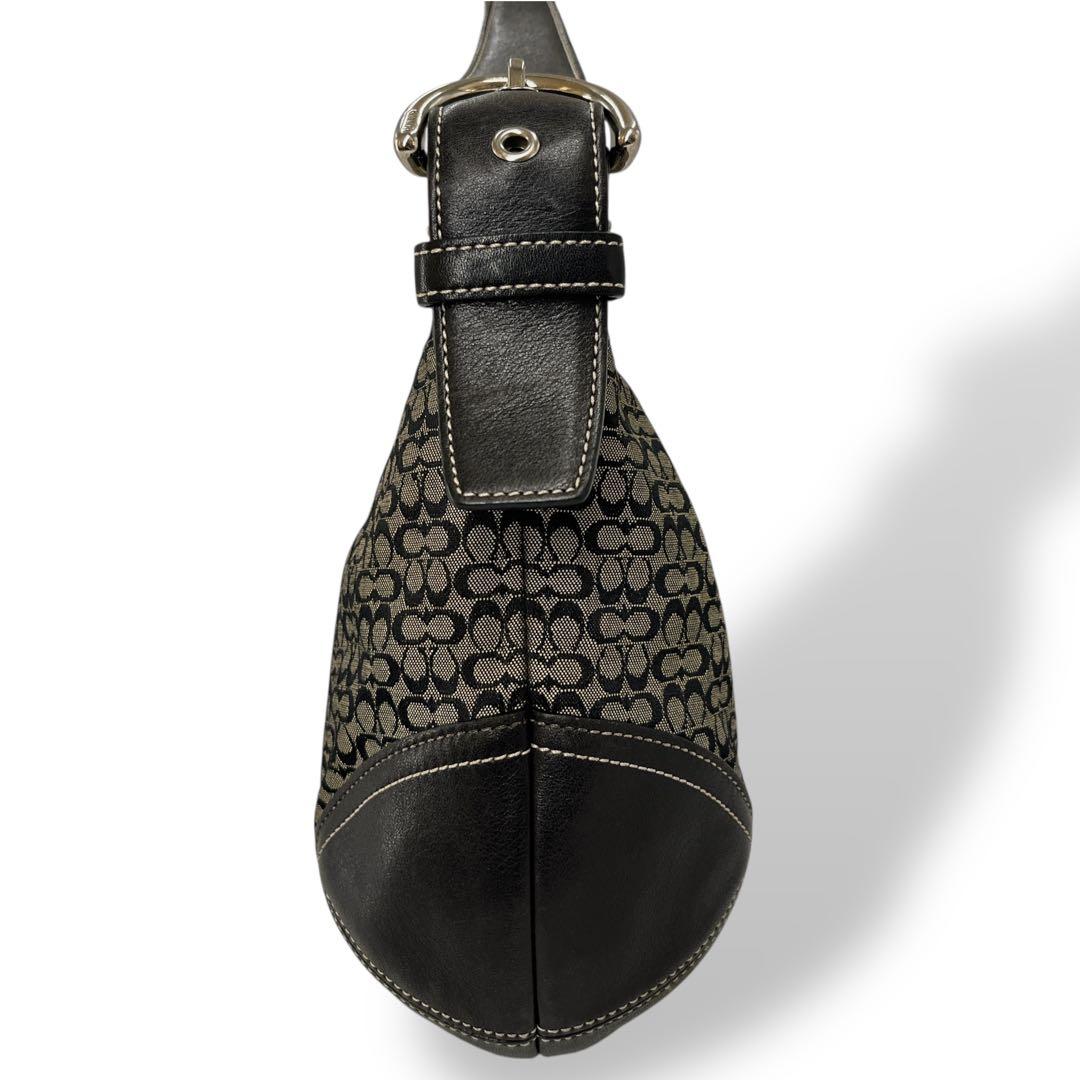 コーチ　ワンショルダーバッグ　ハーフムーン　ミニシグネチャー　キャンバス　y2k