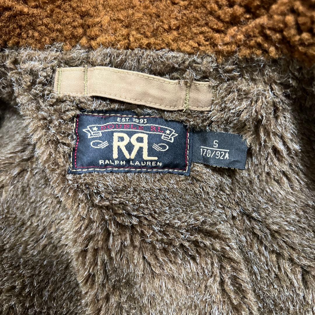 ダブルアールエルRRLボア襟 ブラウンジャケット