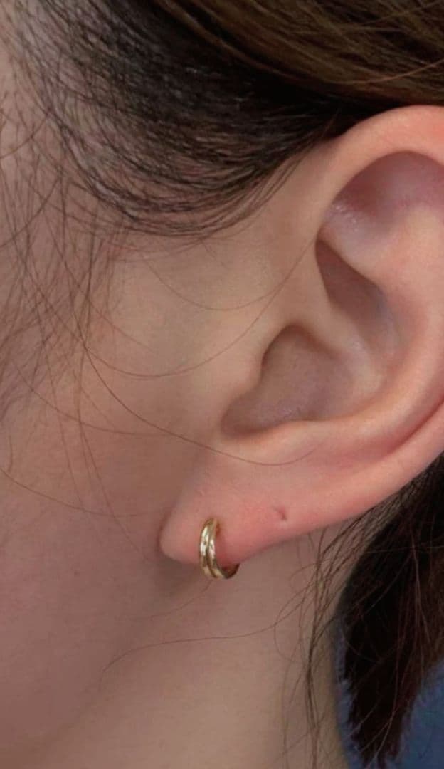 K18 K10 フープピアス