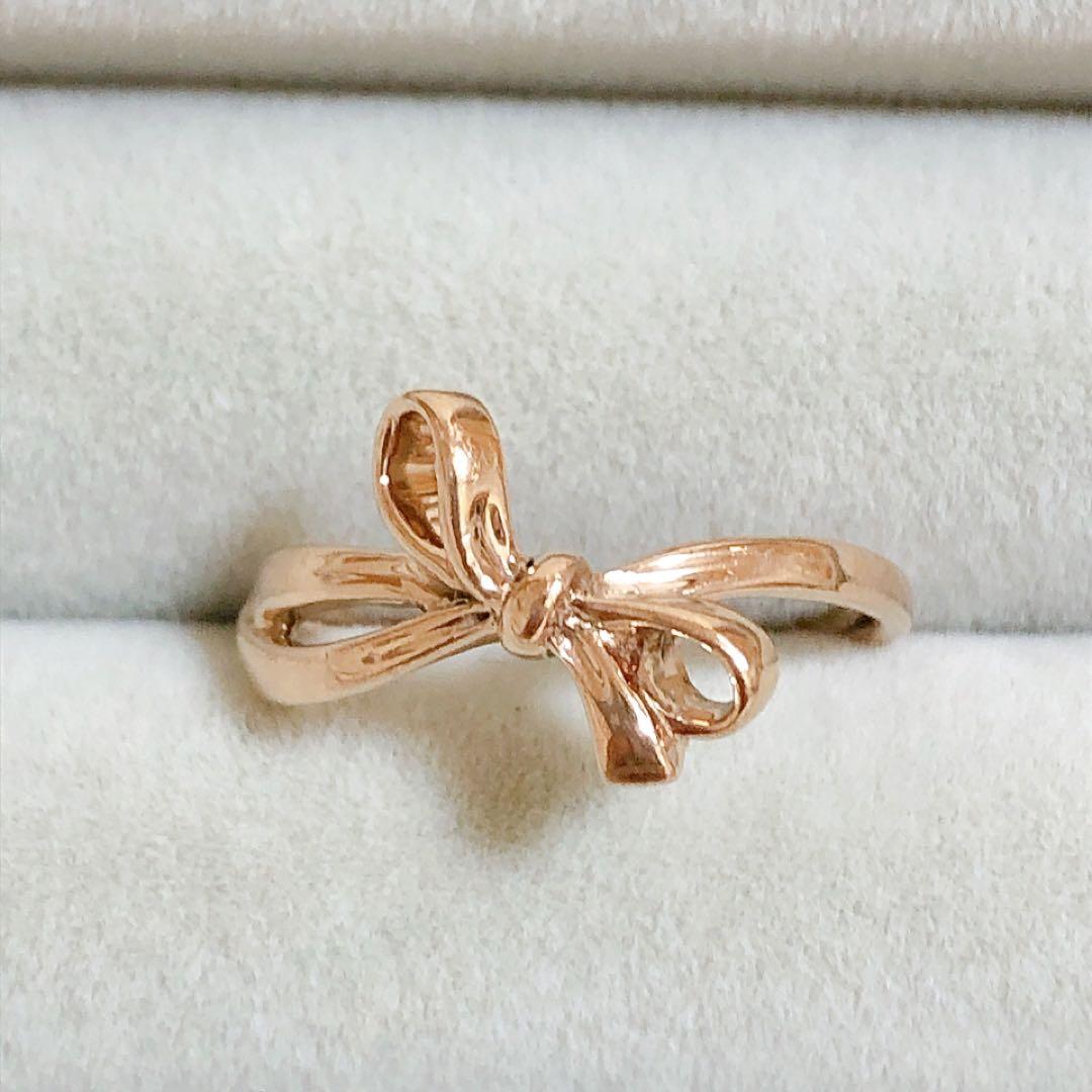 STAR JEWELRY K10 リボンモチーフ　リング　5号