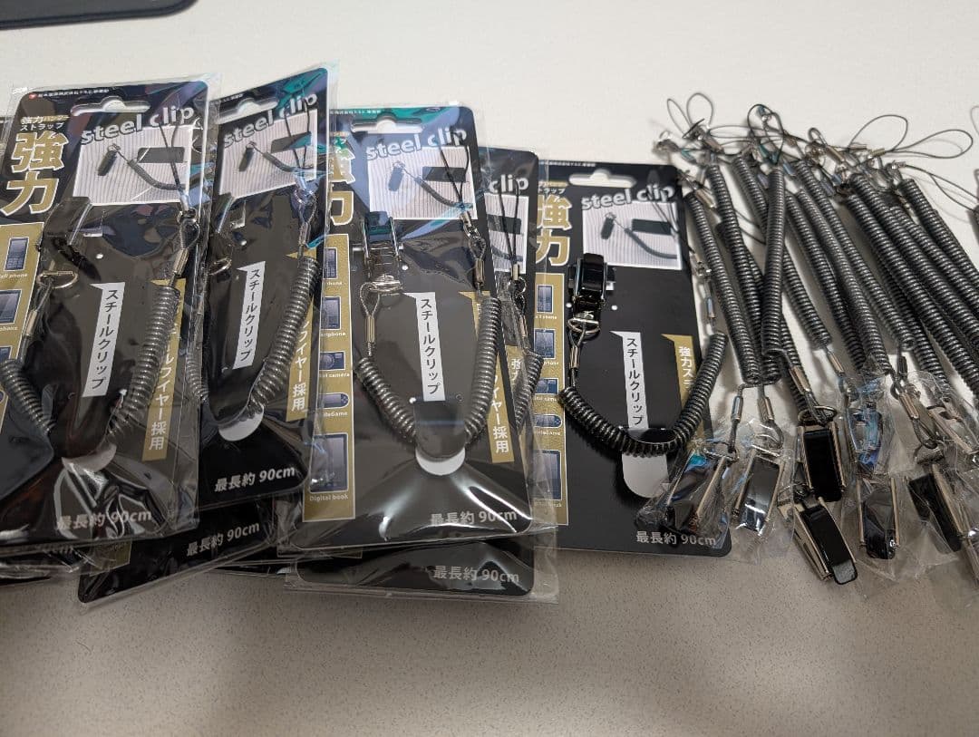 強力バンジーストラップ クリップ MODM-W-BK 33本セット（ブラック）