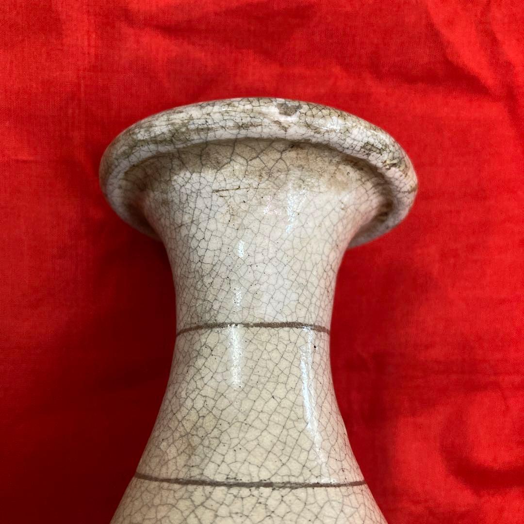 中国　鉄絵　瓶　徳利　蔓草図