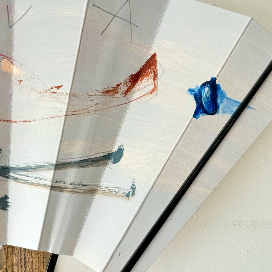 【師：鯉江良二】中島勝乃利/絵　『viva万歳①』　飾扇（宮脇売扇庵仕立）