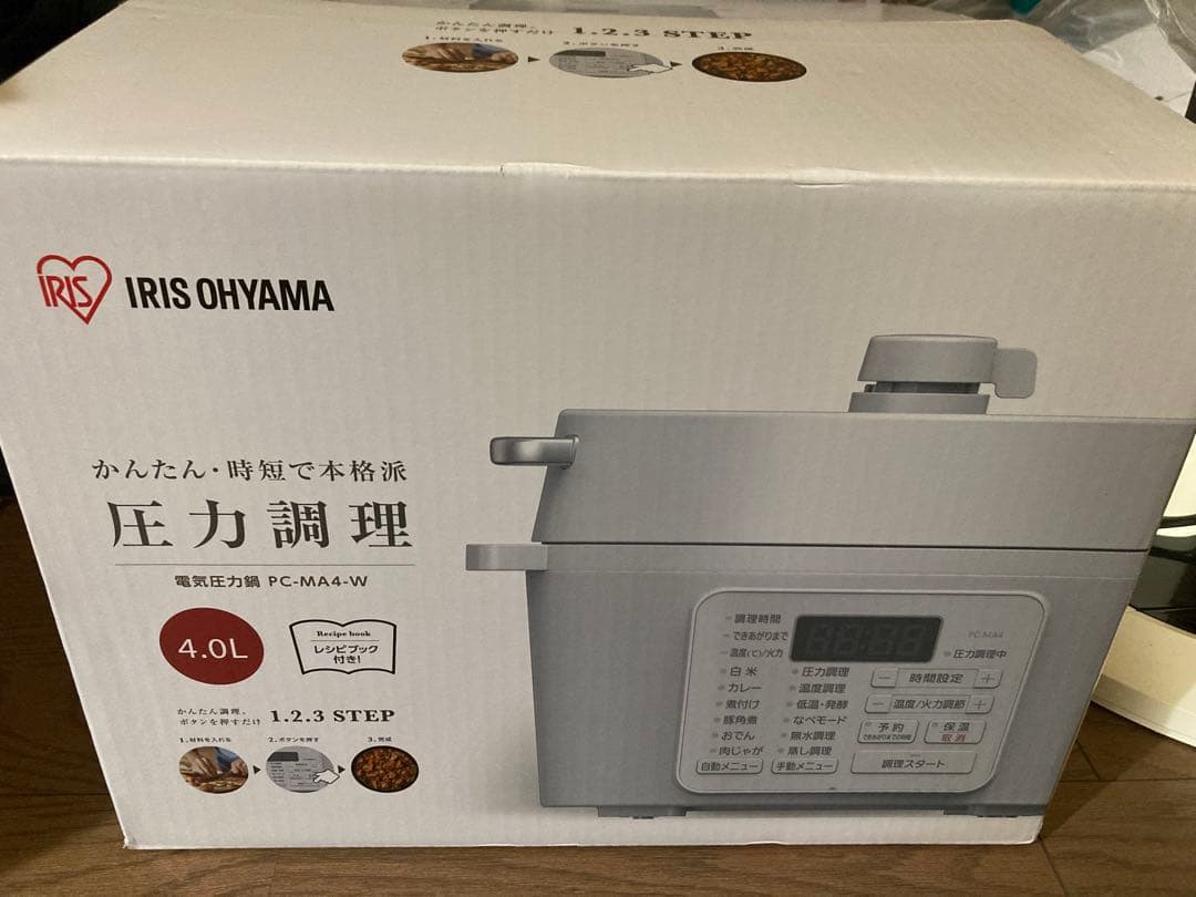 ★アイリスオーヤマ電気圧力鍋 PC-MA4-W 4.0L IRIS OHYAMA