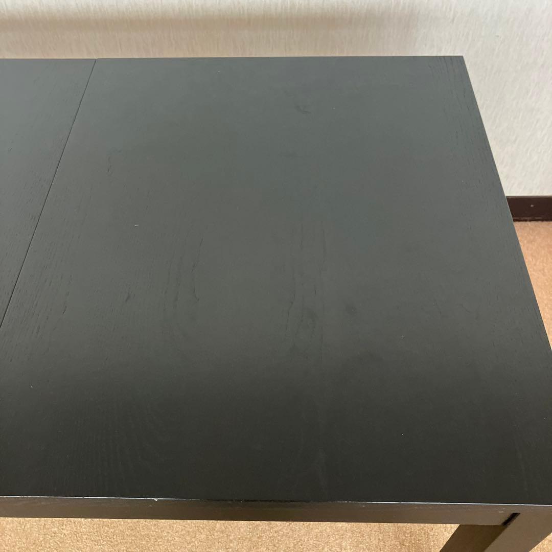 【送料込】IKEA イケア　伸長式ダイニングテーブル　BJURSTA ブラック②