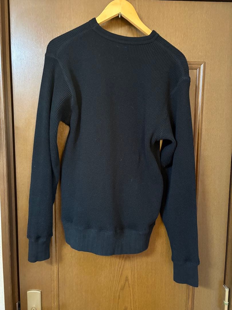 断捨離様 ヘルスニット 993 スーパーベビーワッフルオフホワイトとブラック L