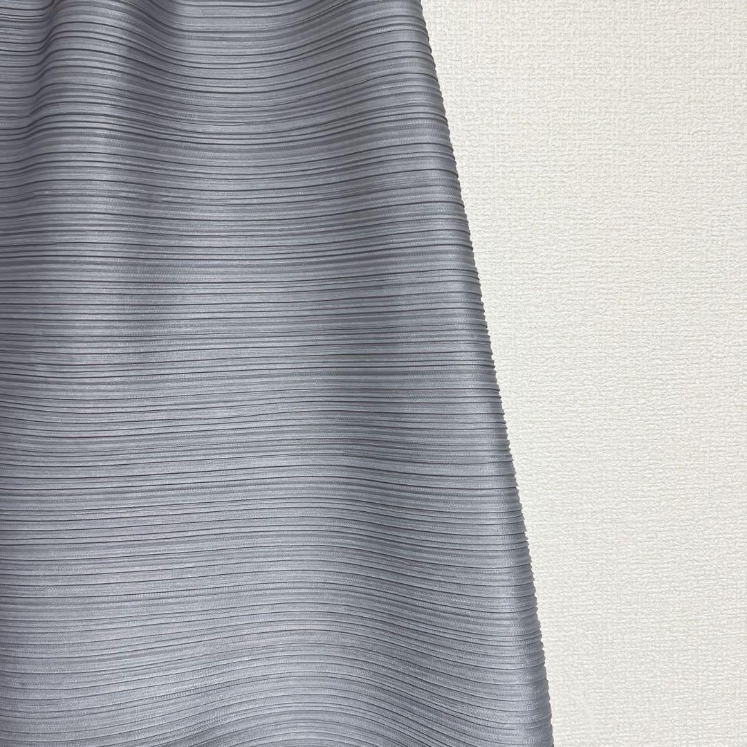 プリーツプリーズ　イッセイミヤケ　横プリーツ　サルエルパンツ　グレー