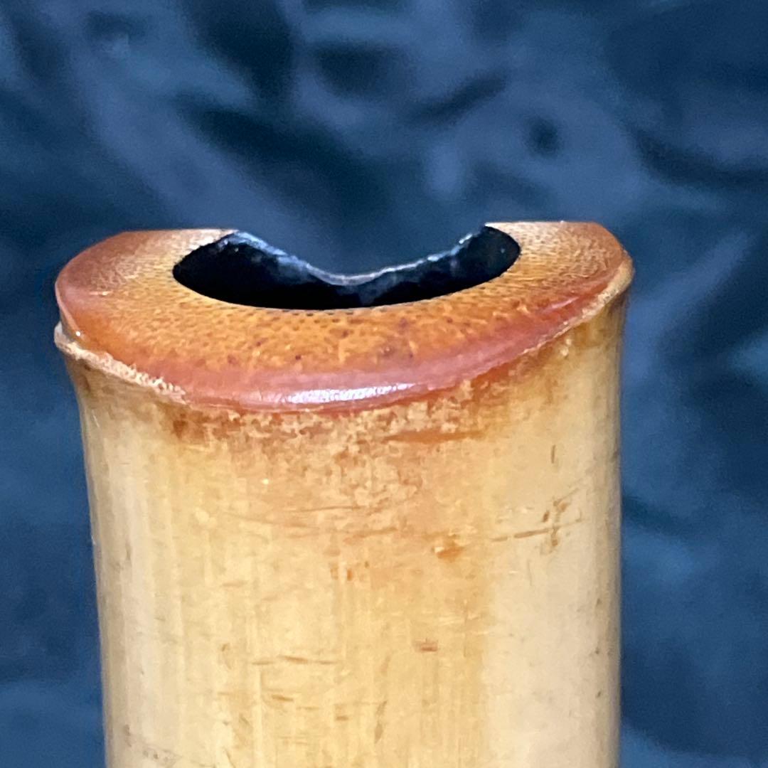 尺八 琴古流 在銘 竹治 2尺1寸管 中継ぎ籐巻き 銀三線 【音出し確認済み】