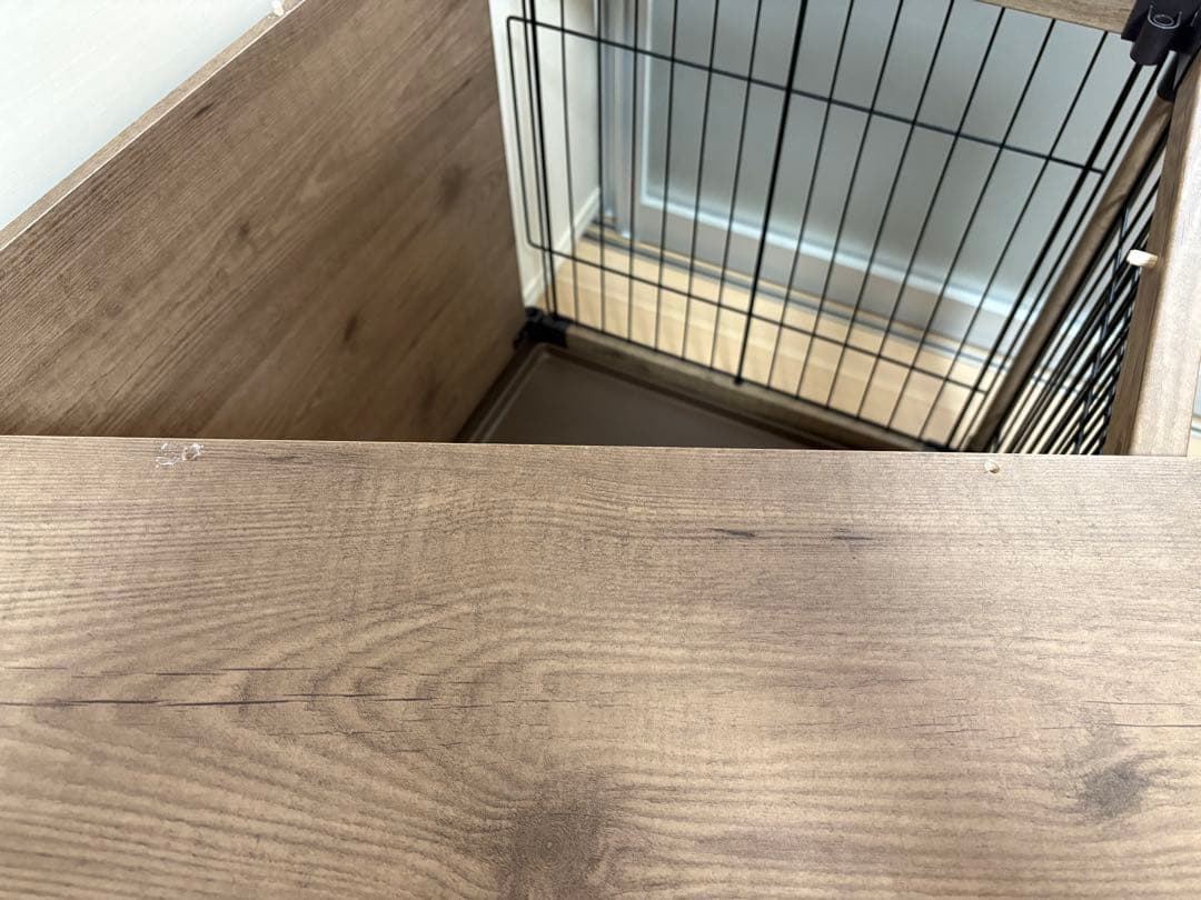 犬用ゲージ　小型犬用 ロック付き扉　DCMウッディーサークル