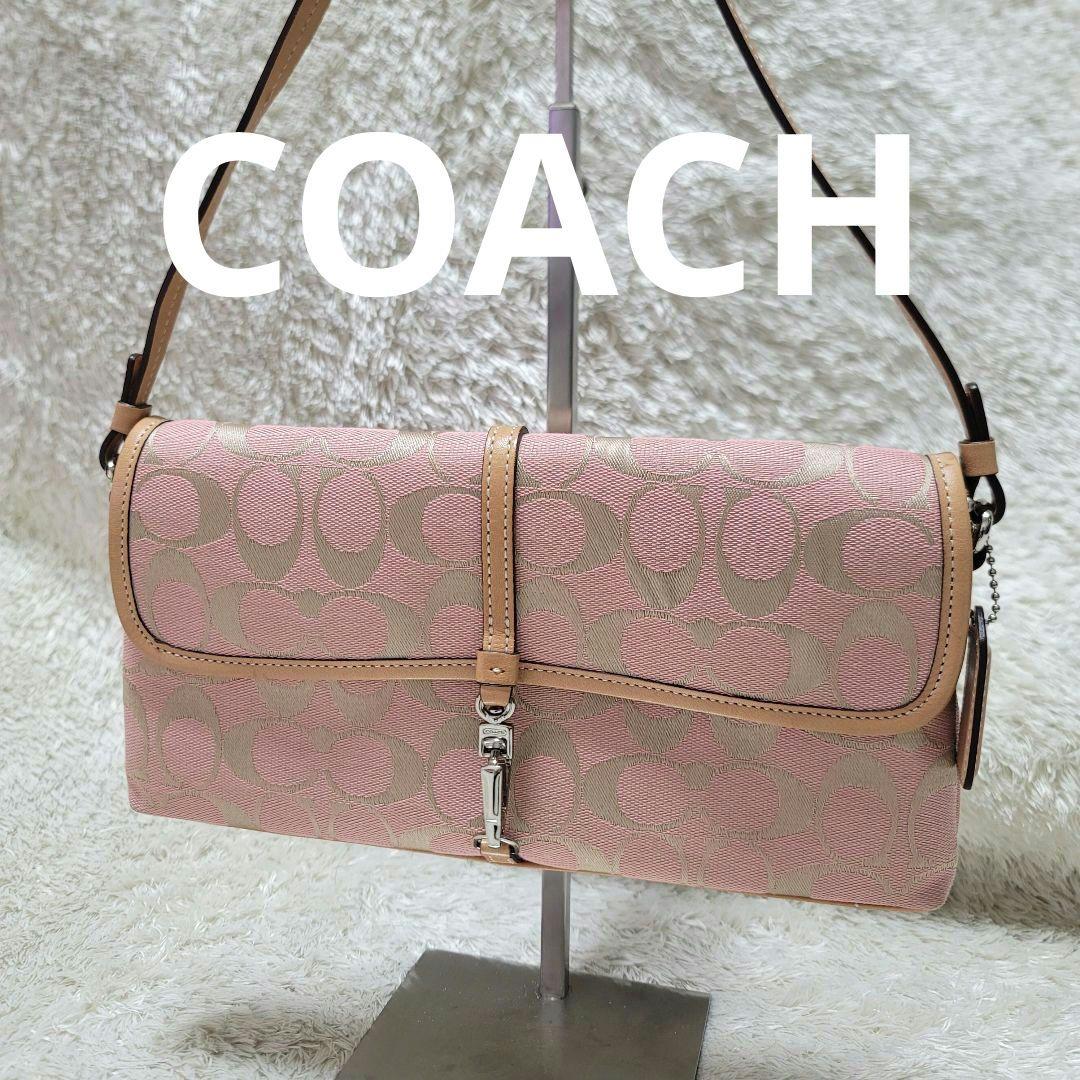 未使用✨コーチ シグネチャー クリップデミ ワンショルダー アクセサリーポーチ