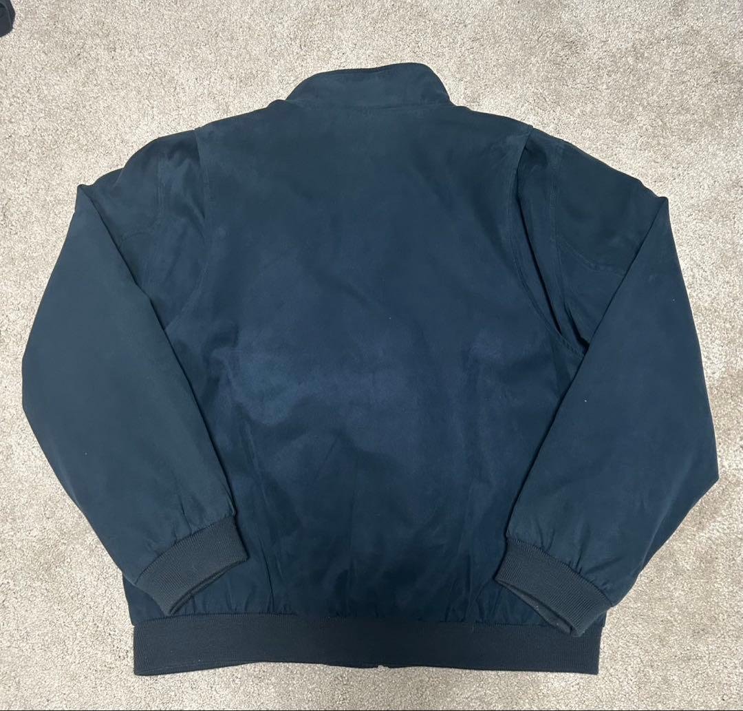 さ*つ様 エルエルビーン　スイングトップ　スエード　ネイビー　裏地チェック　美品