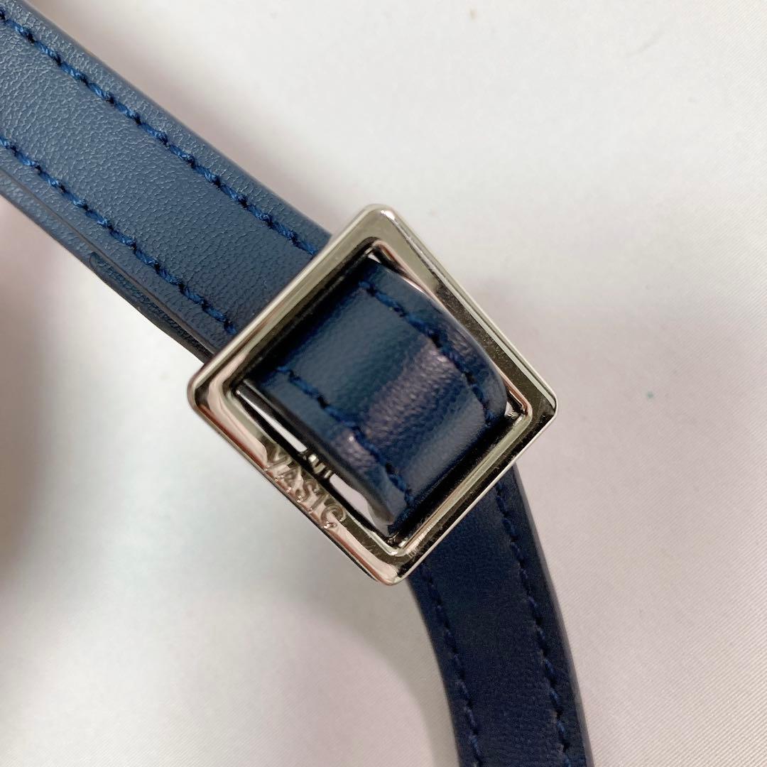 【美品】貴重 VASIC ヴァジック CITY ショルダーバッグ レザー 紺色