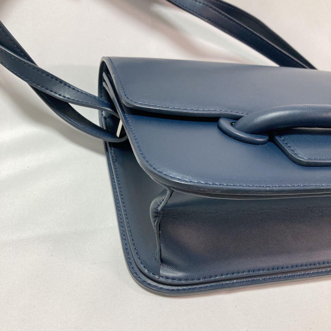 【美品】貴重 VASIC ヴァジック CITY ショルダーバッグ レザー 紺色