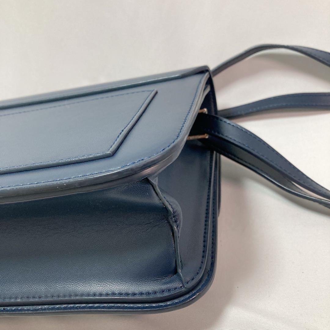 【美品】貴重 VASIC ヴァジック CITY ショルダーバッグ レザー 紺色