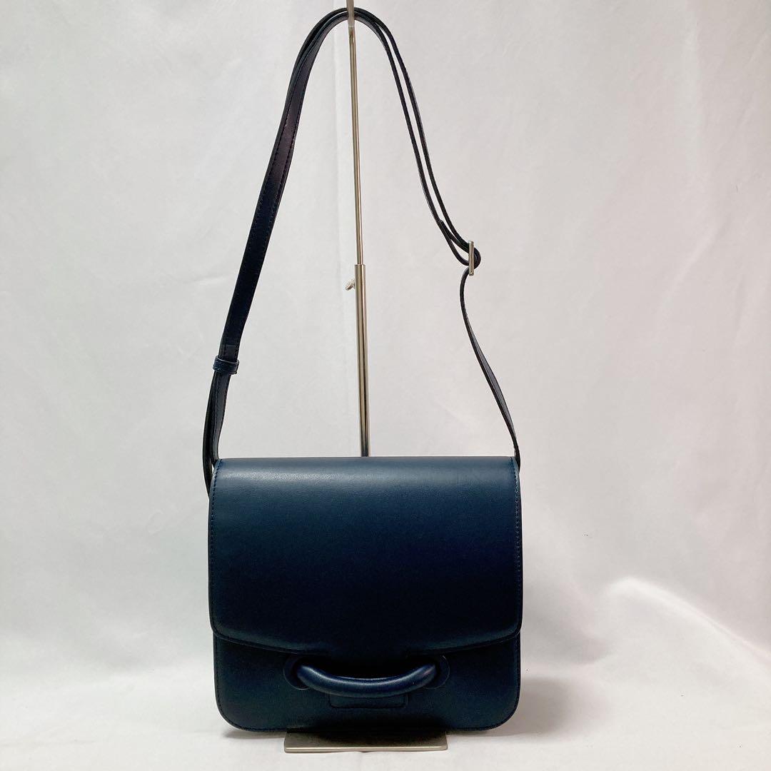 【美品】貴重 VASIC ヴァジック CITY ショルダーバッグ レザー 紺色