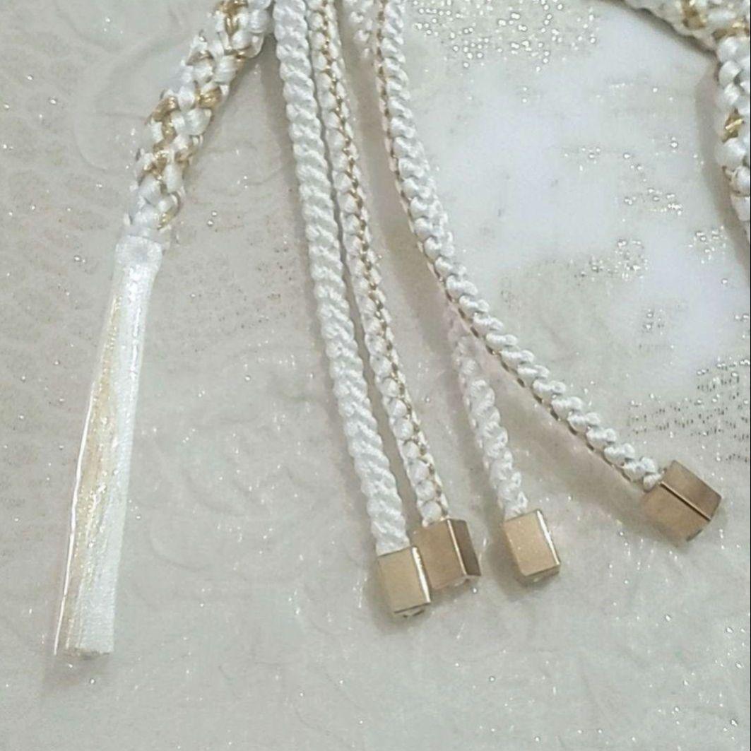 新品 振袖用 帯締め 帯〆 つまみ細工 剣菊 正絹 成人式 結婚式 つまみ飾り