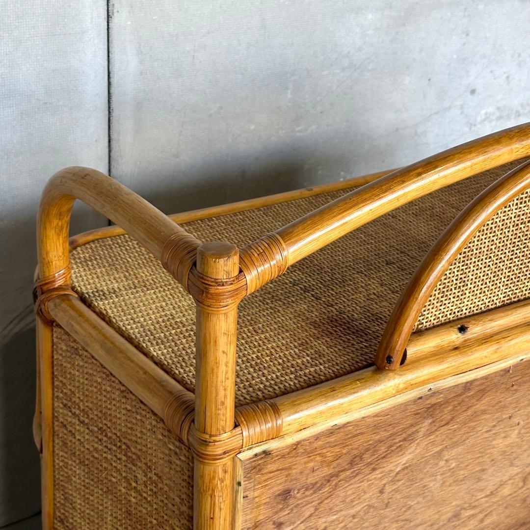 ꧁ラタン꧂ 70s〜80s昭和レトロ♢ ラタンチェスト 5段 籐家具 ナチュラル