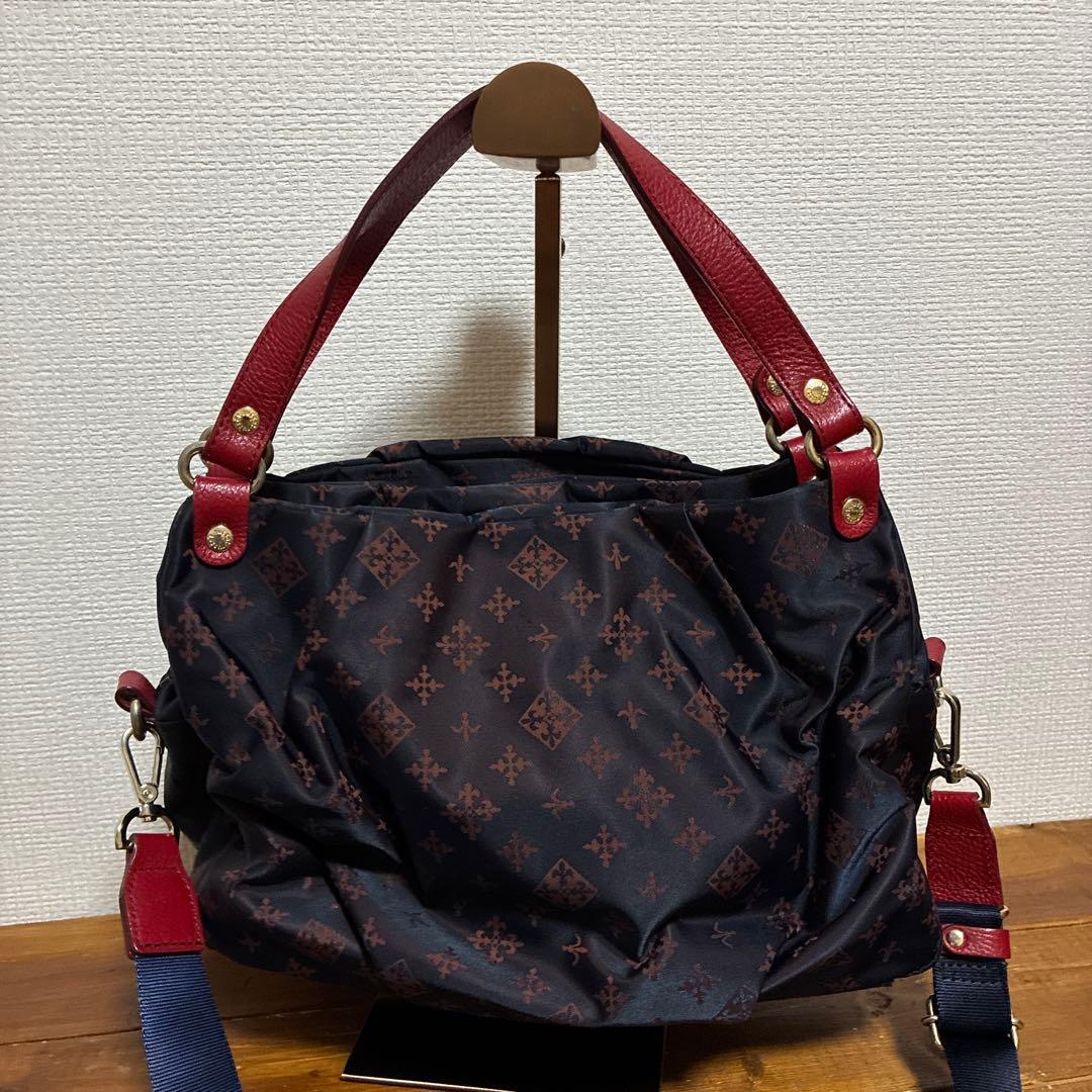 【美品】russet ラシット ナイロン レザー 2WAY ショルダーバッグ
