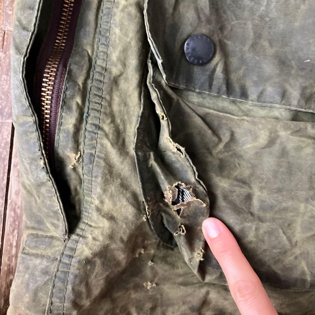 Barbour Beaufort ジャケット オリーブ色　C36 91CM