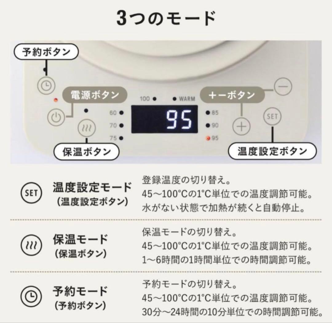 【新品・未開封】BRUNO温度調節マルチケトル（ホワイト）