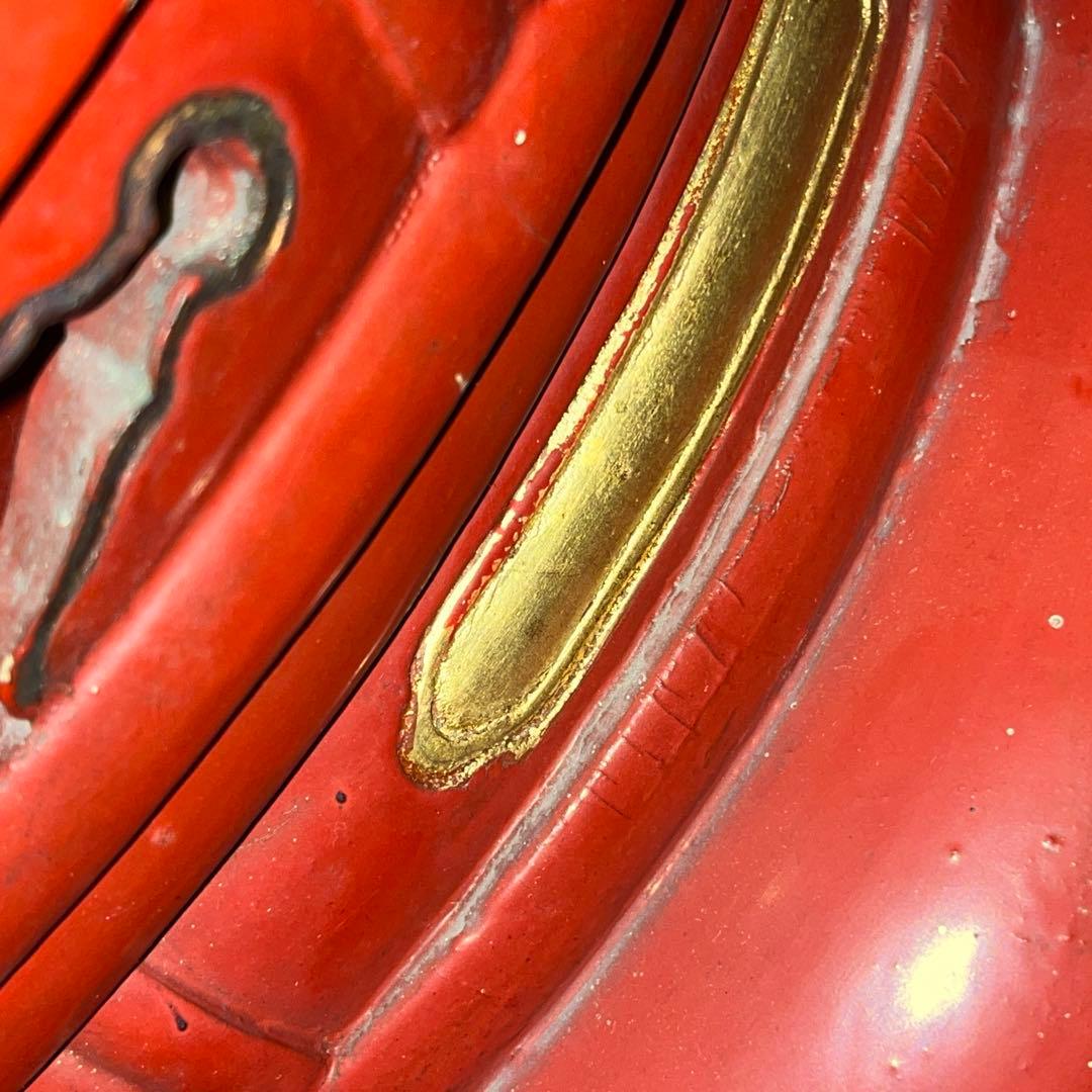 アンティーク　塗り物　漆　りん　台　けいす　木製　特大