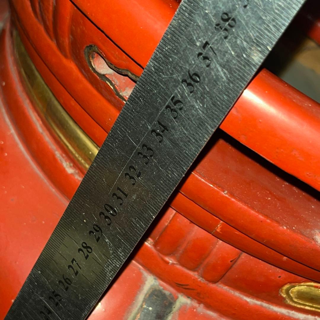 アンティーク　塗り物　漆　りん　台　けいす　木製　特大