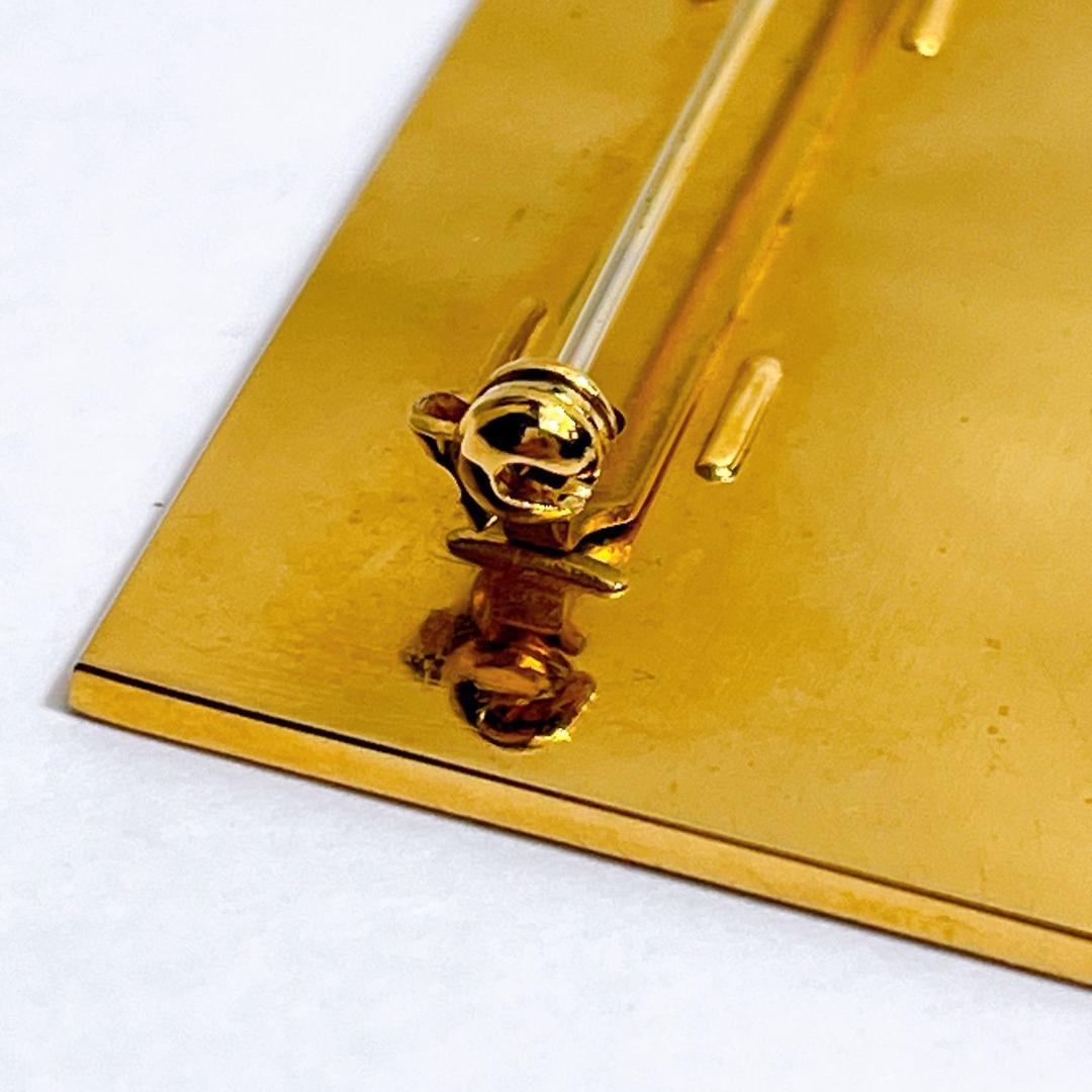 シャネル　刻印有　ココロゴプレート　ブローチ ヴィンテージ　スクエア