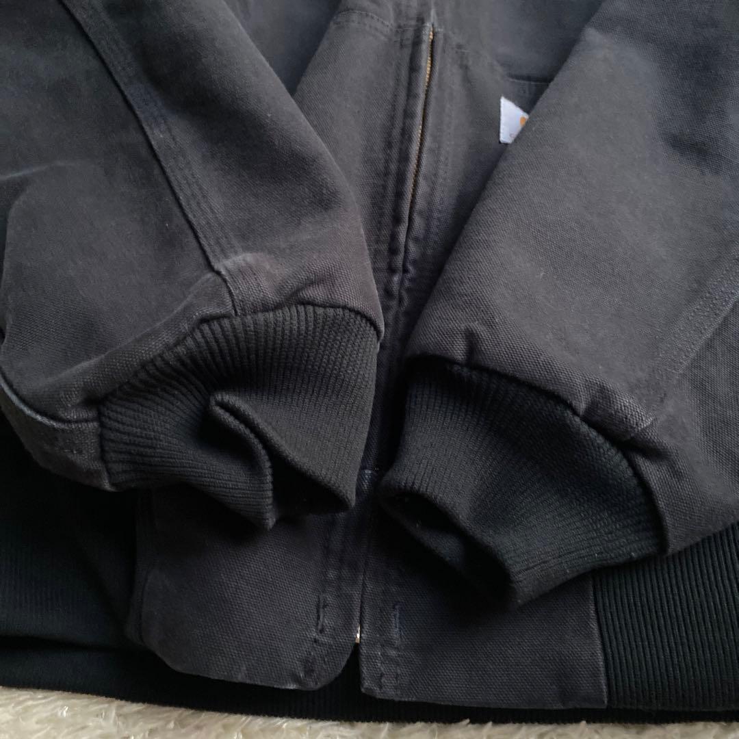 【USA製】カーハート アクティブジャケット BLK ブラック M ダック生地