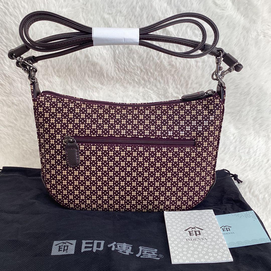 未使用 印傳屋 INDEN-YA 5ポシェット ショルダーバッグ ハンドバック