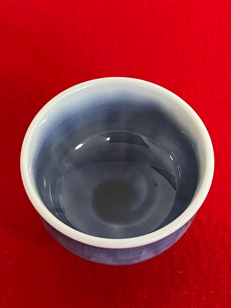 九谷焼 日本工芸会正会員 柳雨軒 四代 徳田八十吉 ぐい呑み T156