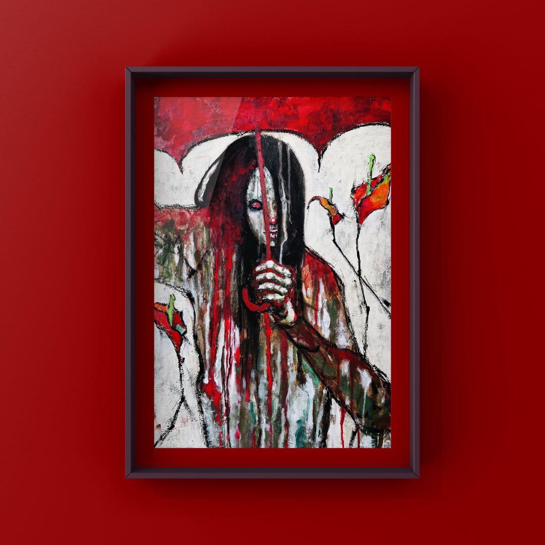 自作画　真作　油絵　キャンバス