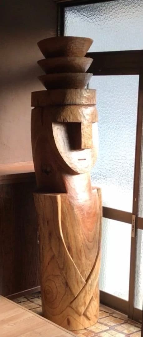 rehue(レイウェ)南米パタゴニアの彫刻*欅けやき