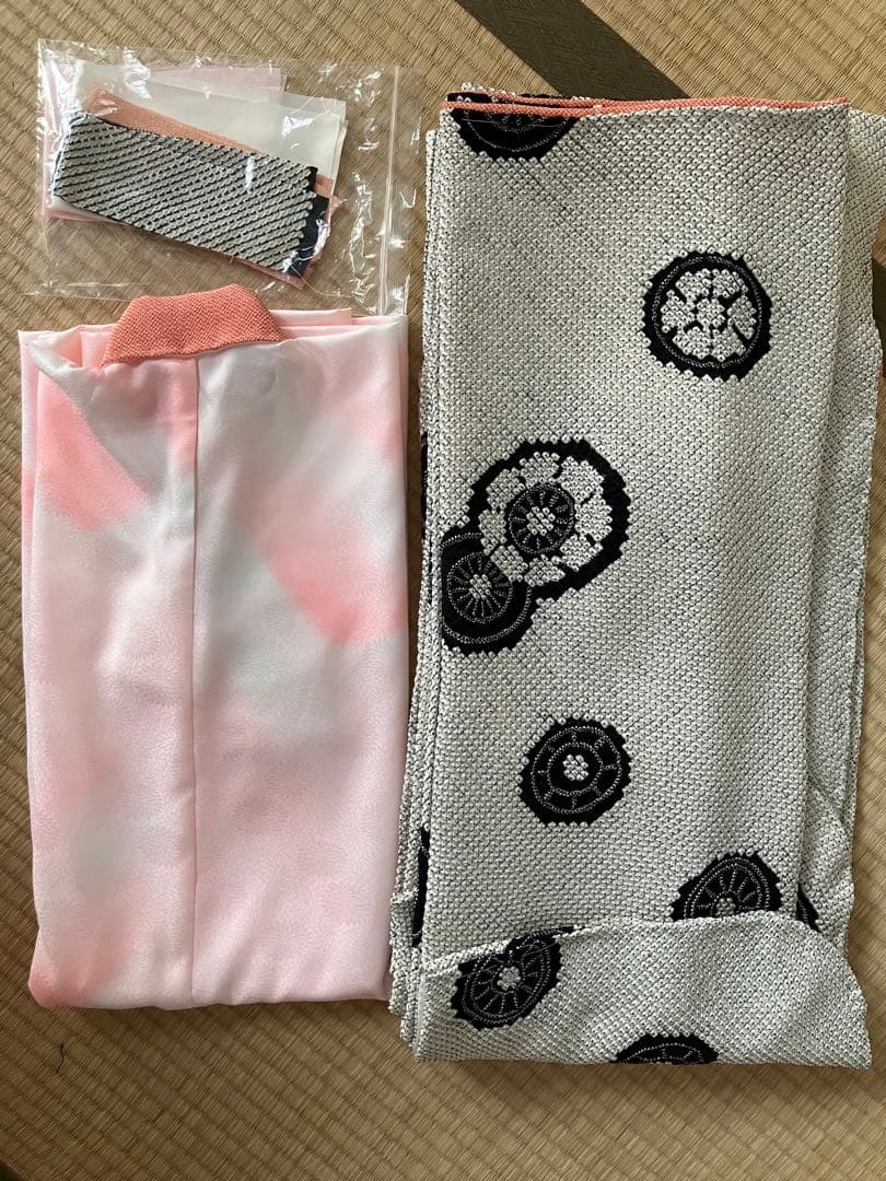 ご予約品 藤娘きぬたや反物より 七五三　四身祝い着　振袖と同誂え長襦袢セット