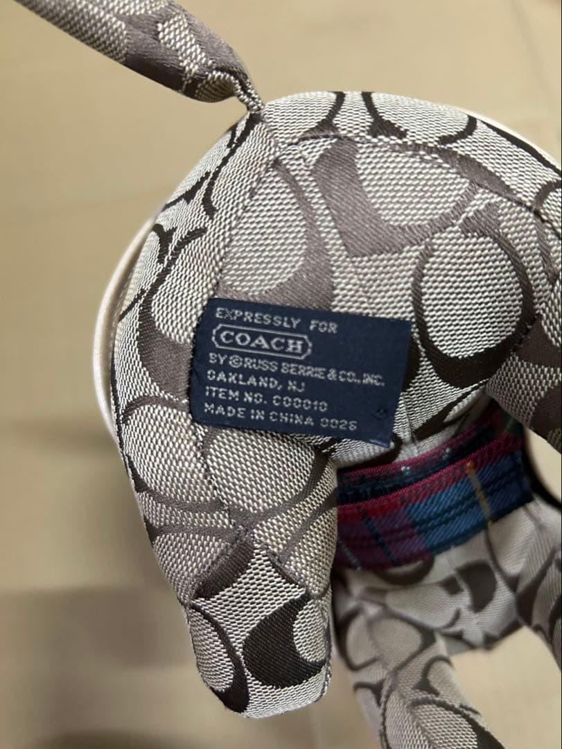 「レア」COACHコーチ　犬　ぬいぐるみ　置物