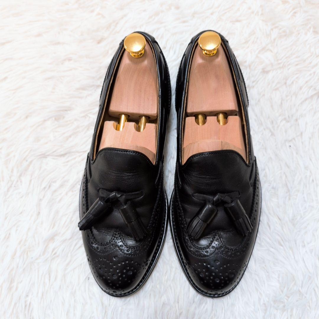 【極美品】リーガル×ジェオックス タッセルローファー ブラック 25.0cm