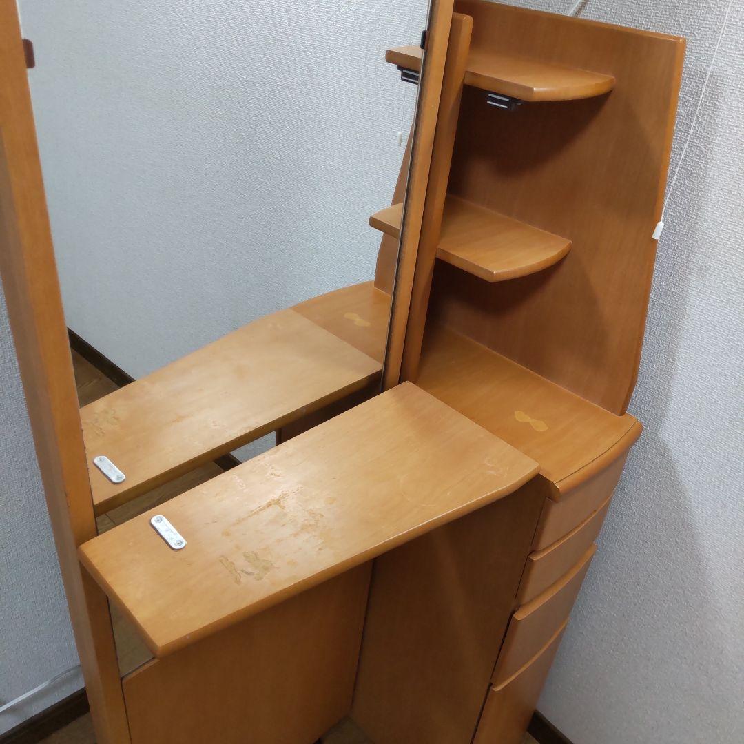 全身鏡付きドレッサー・収納 59x40x182cm