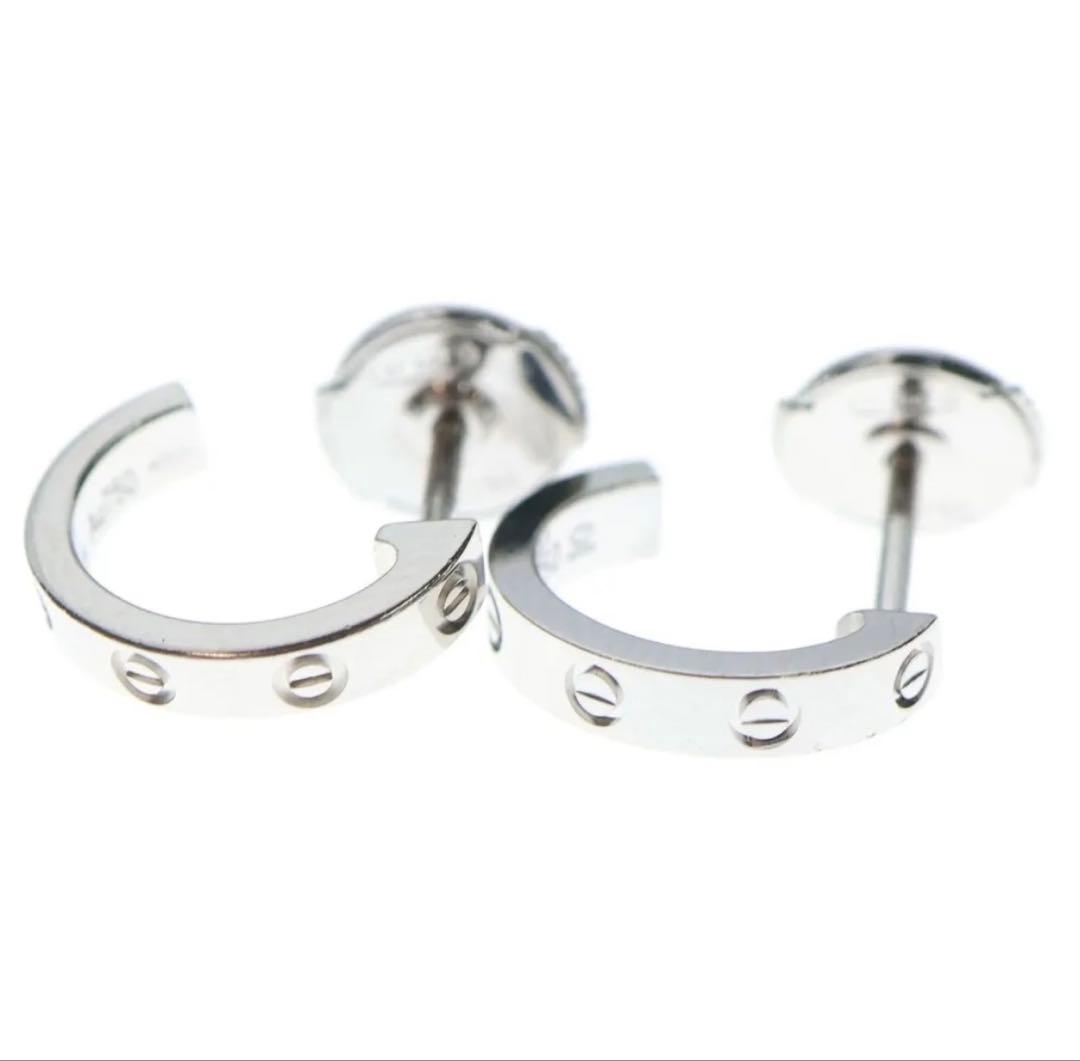 カルティエ ラブピアス スモール ミニ K18 WG ホワイトゴールド