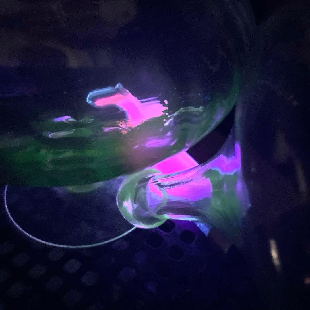 骨董　時代ガラス　ライムグリーン　ボンボニエール 菓子器　キャニスター