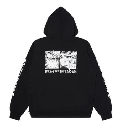 ブラックアイパッチ INITIAL D HOODIE BLACK 頭文字D L
