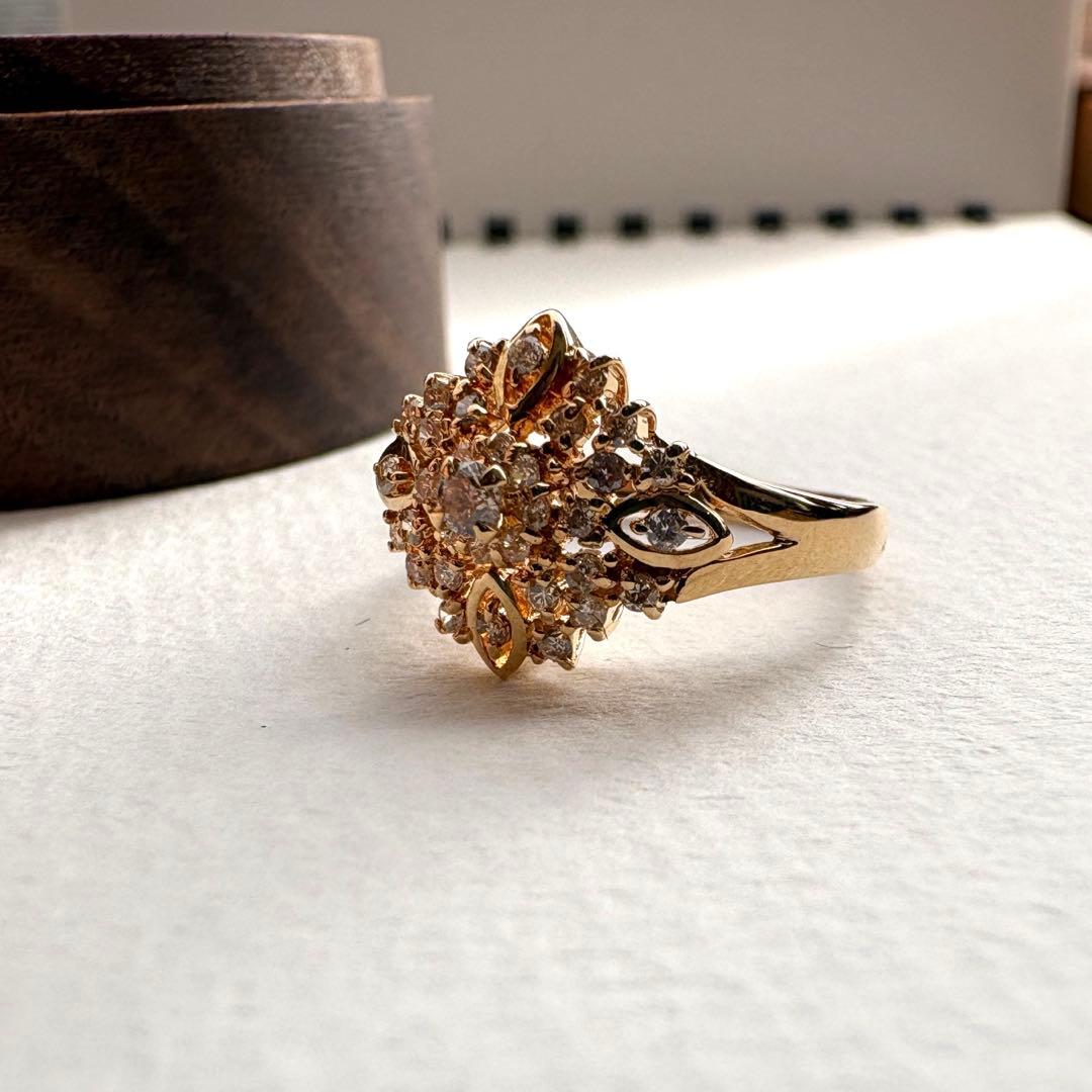 K18 鑑別付 ダイヤモンド クラシカル リング 10号 2.8g