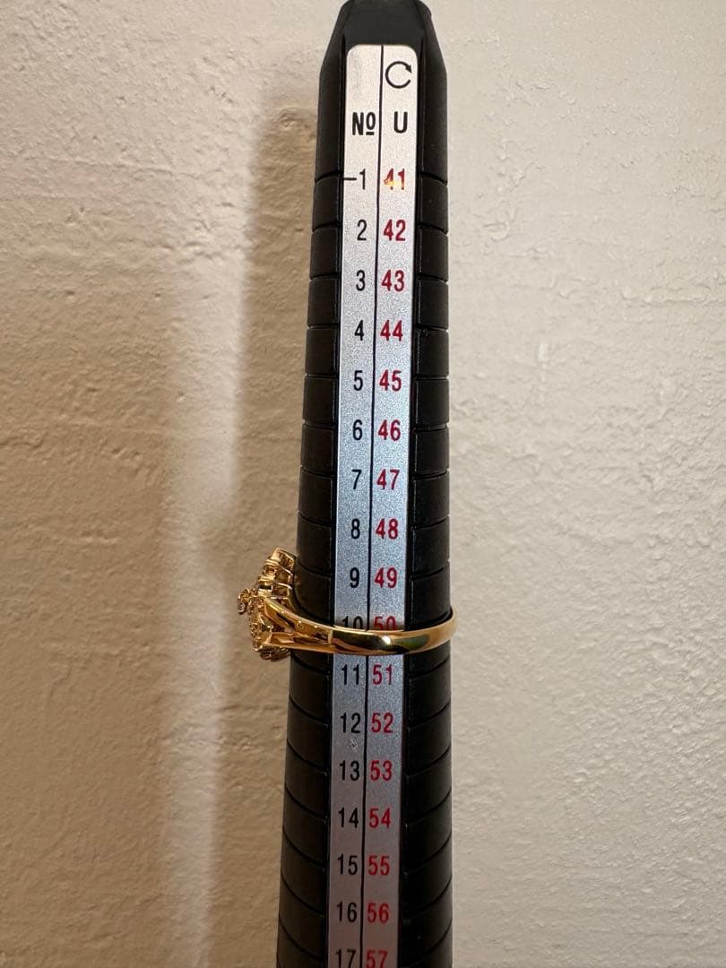 K18 鑑別付 ダイヤモンド クラシカル リング 10号 2.8g