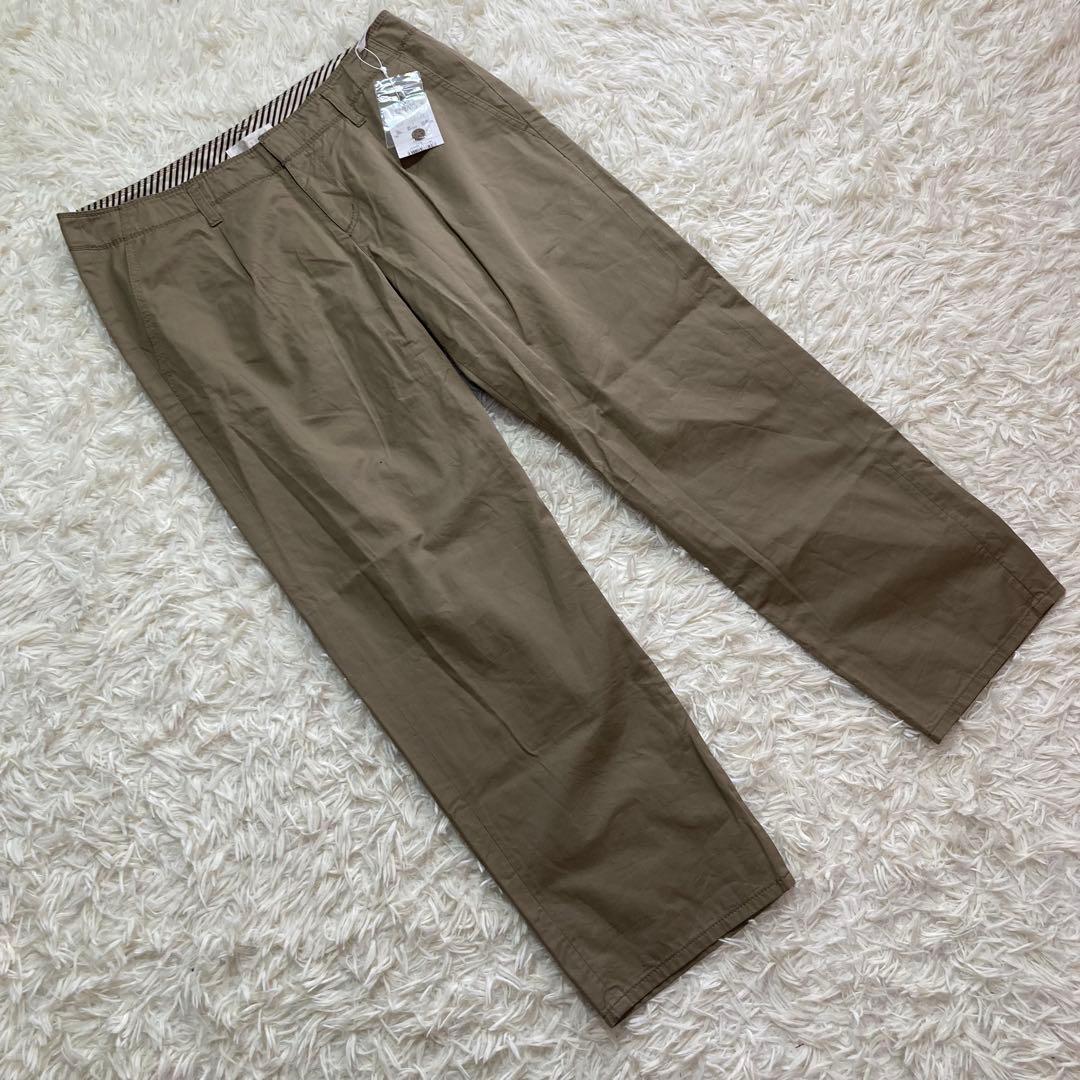 新品タグ付✨組曲　7 大きいサイズ　クロップドパンツ　カーキ