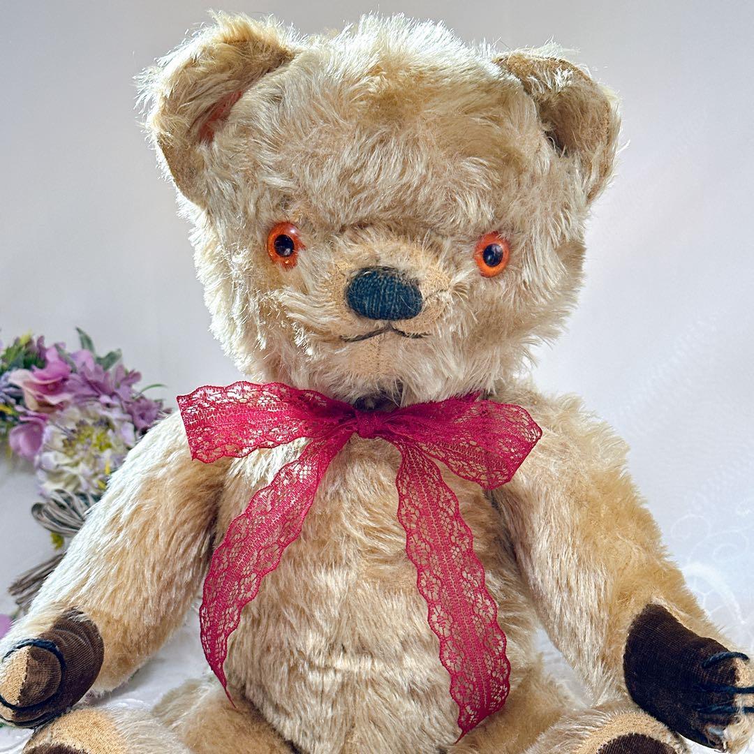 ❤️50s❤️ チャドバレー　平たい足のアンティークテディベア　アンティークベア